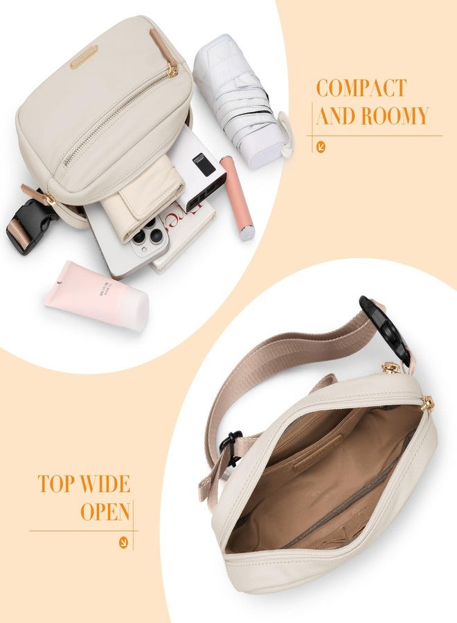 GOLF QUALITY GOLF QUALTY Casual Fanny Pack Crossbody Bags for women & men, Adjustable Strap Water-resistant Belt Bag,Apricot - Image 2